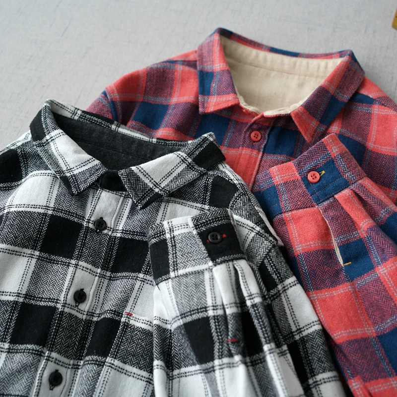 Spring Autumn Women All-match Basic Loose Oversized Plaid Comfortable Natural Fabric Water Washed Sanding Cotton Shirts/Blouses
Spring Autumn Women All-match Basic Loose Oversized Plaid Comfortable Natural Fabric Water Washed Sanding Cotton Shirts/Blouses