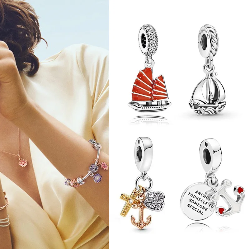 100% S925 Silver New Wave Sailboat Fashion Boat PAN Beads Suitable For Original Pandora Bracelet Necklace Lady Diy Charm Jewelry
100% S925 Silver New Wave Sailboat Fashion Boat PAN Beads Suitable For Original Pandora Bracelet Necklace Lady Diy Charm Jewelry
