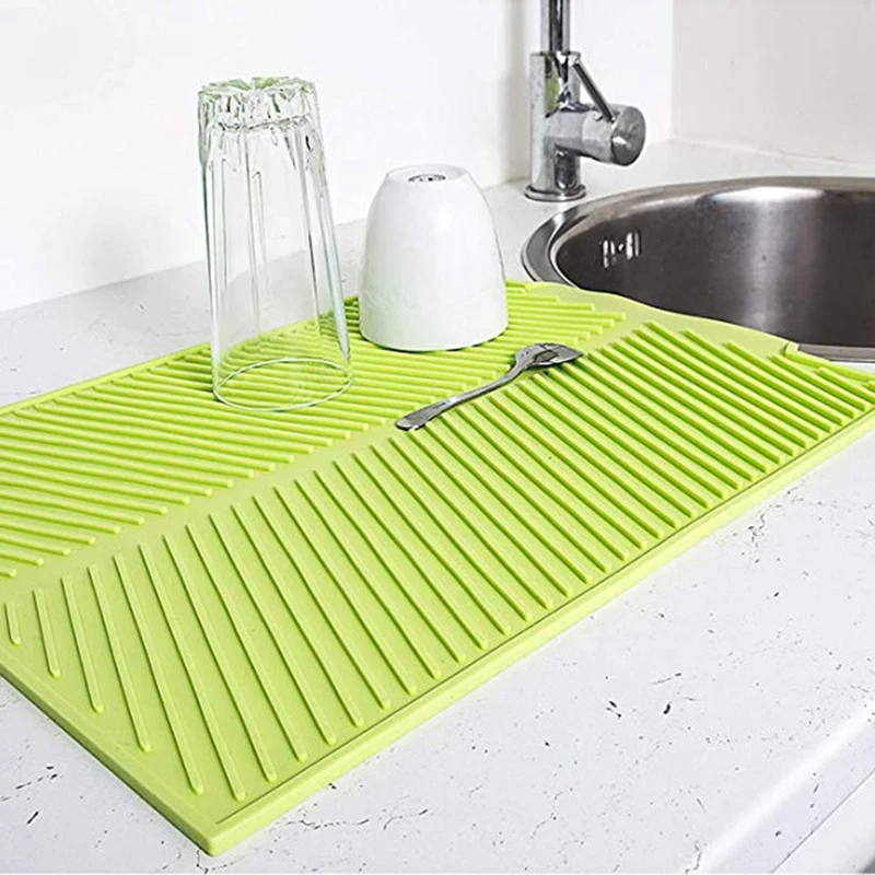 Drain Mat Kitchen Silicone Dish Drainer Mats Large Sink Drying Worktop Organizer Drying Mat for Dishes Tableware
Drain Mat Kitchen Silicone Dish Drainer Mats Large Sink Drying Worktop Organizer Drying Mat for Dishes Tableware
