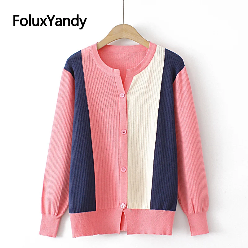 Patchwork Fashion Women Cardigans Plus Size Single Breasted Knitted Long Sleeve Sweaters KKFY6297
Patchwork Fashion Women Cardigans Plus Size Single Breasted Knitted Long Sleeve Sweaters KKFY6297