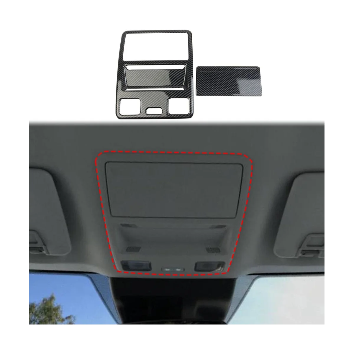 Car Interior Roof Reading Light Lamp Cover Trim Accessories for Ford Maverick 2022+ ABS Carbon Fiber
Car Interior Roof Reading Light Lamp Cover Trim Accessories for Ford Maverick 2022+ ABS Carbon Fiber