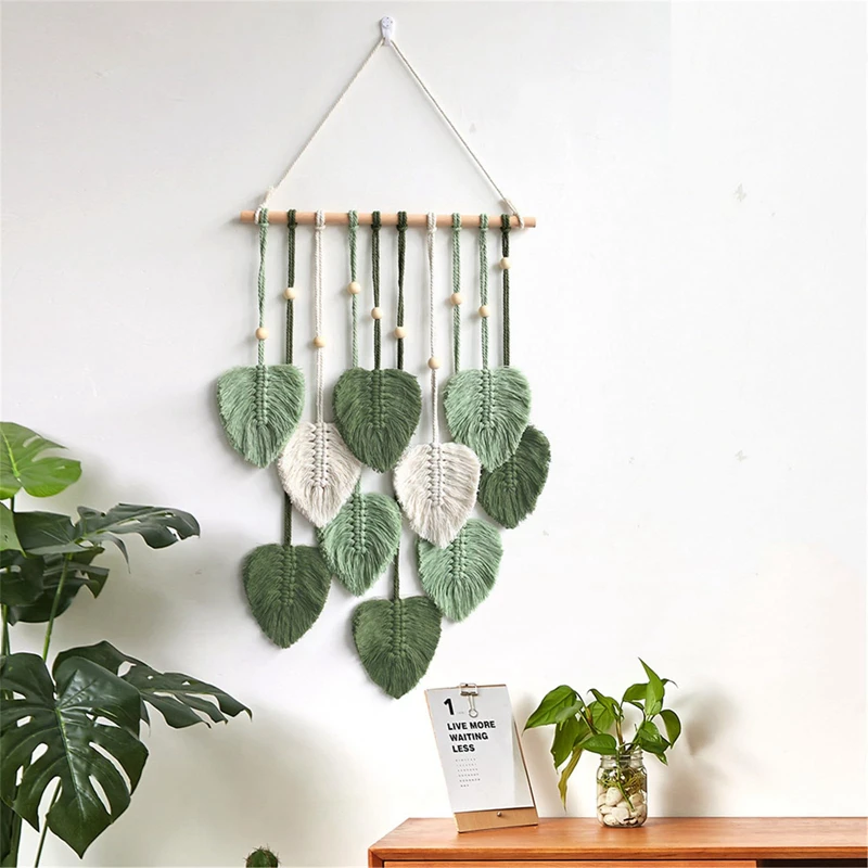 Bohemian Style Handwoven Cotton Rope Leaf Tapestry - New Creative Home Wall Decor and Room Hanging Tapries Decoration Wallpapers
Bohemian Style Handwoven Cotton Rope Leaf Tapestry - New Creative Home Wall Decor and Room Hanging Tapries Decoration Wallpapers