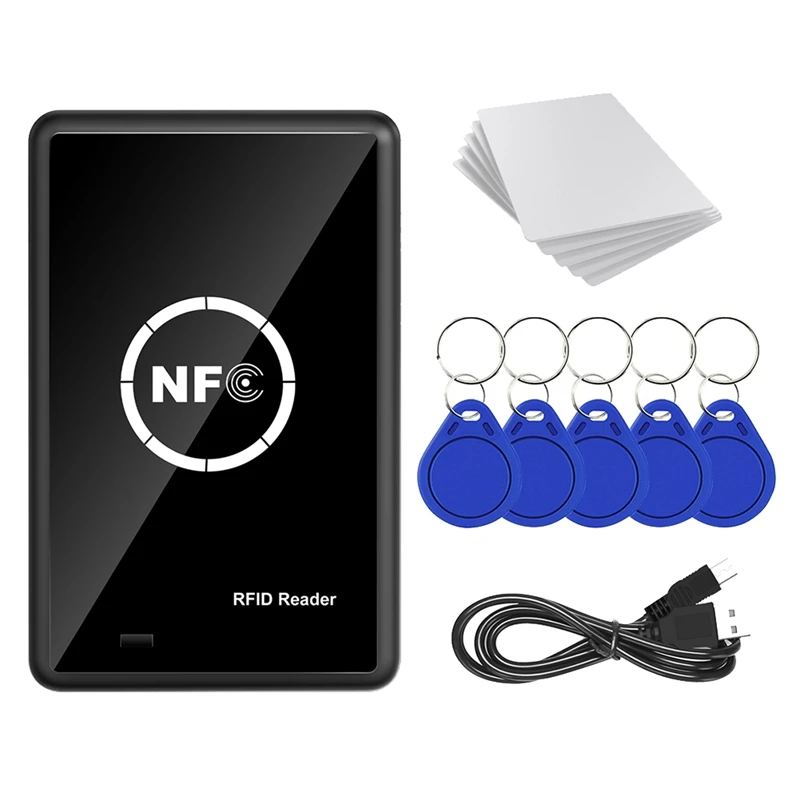 RFID NFC Copier Duplicator 13.56KHz Key Fob NFC Smart Card Reader Writer 13.56MHz Encrypted Programmer USB UID T5577
RFID NFC Copier Duplicator 13.56KHz Key Fob NFC Smart Card Reader Writer 13.56MHz Encrypted Programmer USB UID T5577
