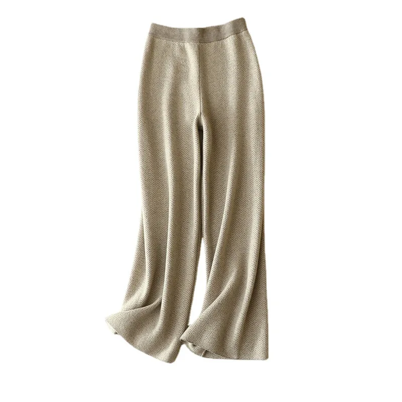 High-quality Thick Streetwear Women Pantalones Mujer Verano 2022 100% Cashmere Knitted Office Lady Full Length Wide Leg Pants
High-quality Thick Streetwear Women Pantalones Mujer Verano 2022 100% Cashmere Knitted Office Lady Full Length Wide Leg Pants