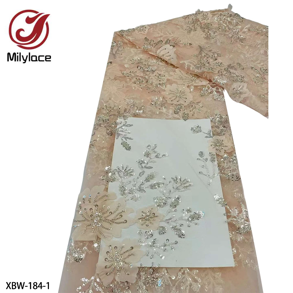 High Quality Sequin Lace Fabric Nigeria Net Lace African French Tulle Lace Fabric for Wedding Party XBW-184
High Quality Sequin Lace Fabric Nigeria Net Lace African French Tulle Lace Fabric for Wedding Party XBW-184