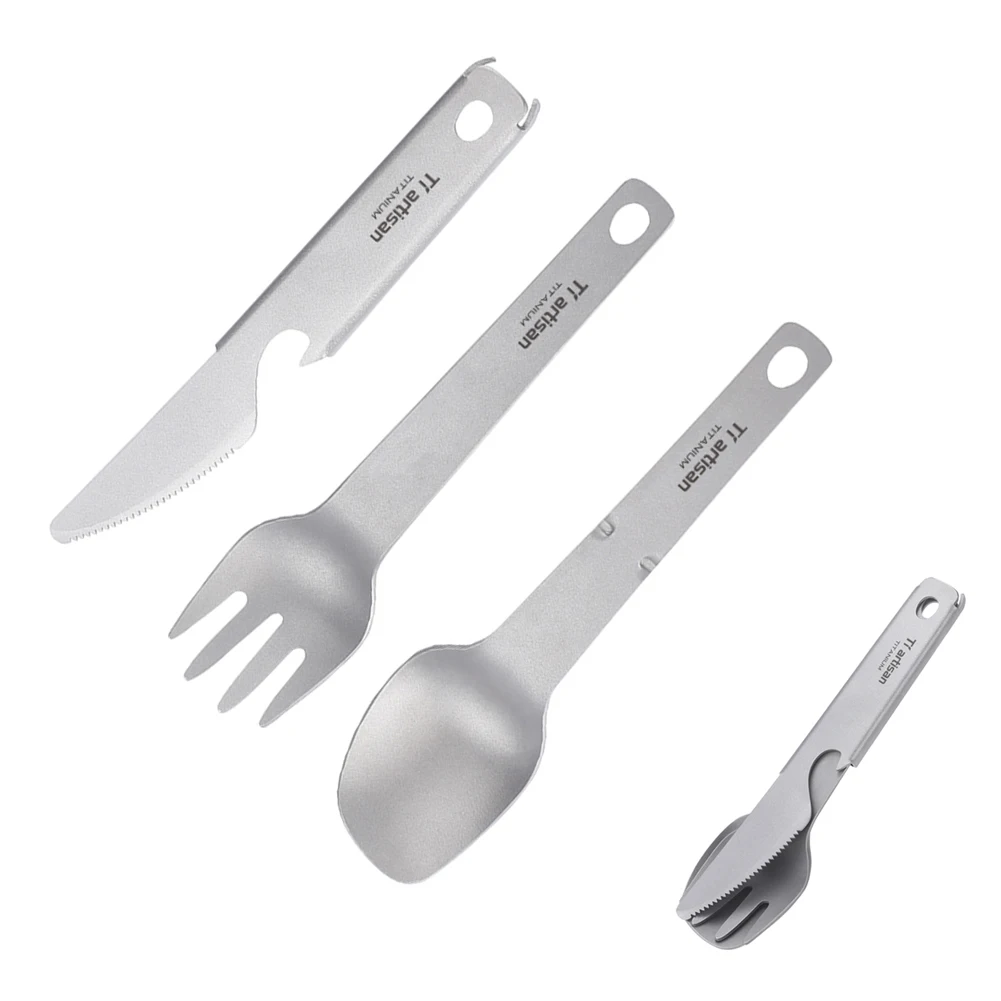 3-in-1 Titanium Flatware Cutlery Set Fork Spoon Suit Portable Camping Tableware S/M Outdoor Picnic Hiking Equipment
3-in-1 Titanium Flatware Cutlery Set Fork Spoon Suit Portable Camping Tableware S/M Outdoor Picnic Hiking Equipment
