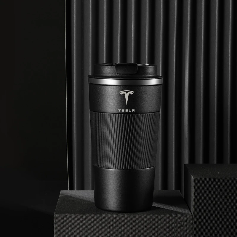

510ml Car Coffee Mugs For Tesla Model S Model 3 Model X Model Y Stainless Steel Car Travel Vacuum Flask Coffee Cup Auto Supplies
