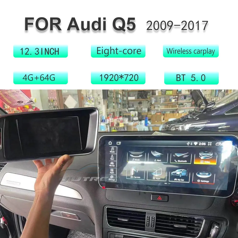 Автомагнитола для Audi Q5 2009-2017, 12,3 дюйма, мультимедийный плеер, Android 10, 8-ядерный экран, навигация GPS, Qualcomm MSM8953, 2din, DVD
Автомагнитола для Audi Q5 2009-2017, 12,3 дюйма, мультимедийный плеер, Android 10, 8-ядерный экран, навигация GPS, Qualcomm MSM8953, 2din, DVD