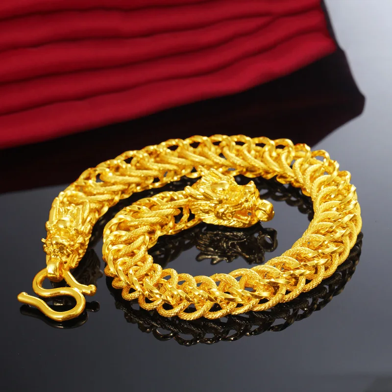 Real 18K Gold Jewelry 20cm Bracelets for Women Men Pulseira Feminina Argent 925 Bijoux Bijoux Femme Bizuteria Wedding Bracelets
Real 18K Gold Jewelry 20cm Bracelets for Women Men Pulseira Feminina Argent 925 Bijoux Bijoux Femme Bizuteria Wedding Bracelets