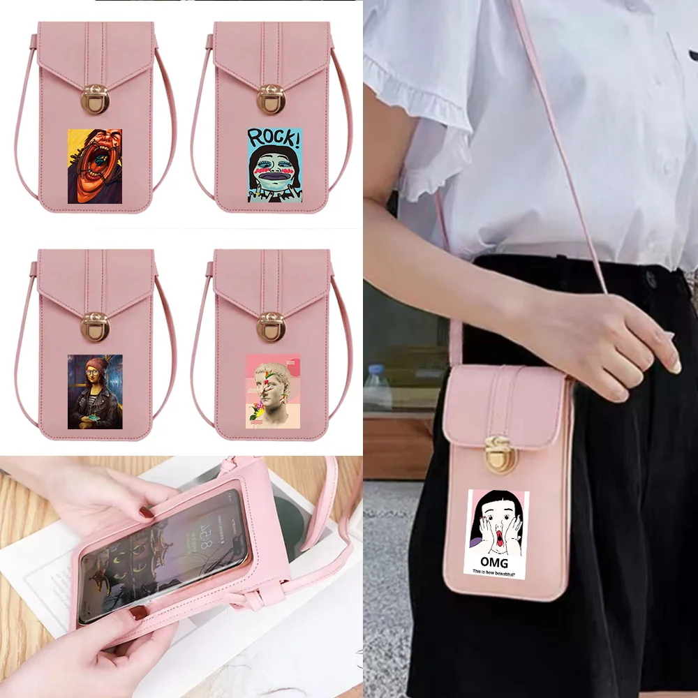 Women's Shoulder Bag Large Capacity Transparent Touch Screen Messenger Handbags Mobile Phone Bags Wallet Case Funny Series Print
Women's Shoulder Bag Large Capacity Transparent Touch Screen Messenger Handbags Mobile Phone Bags Wallet Case Funny Series Print