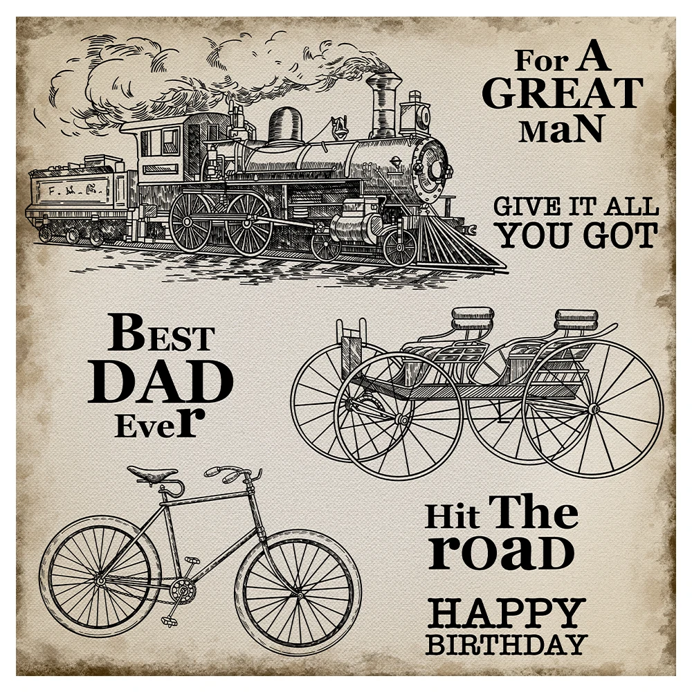 MangoCraft Vintage Bicycle And Train Clear Stamps For Decor DIY Scrapbooking Supplies Silicone Stamps For Paper Cards Albums
MangoCraft Vintage Bicycle And Train Clear Stamps For Decor DIY Scrapbooking Supplies Silicone Stamps For Paper Cards Albums