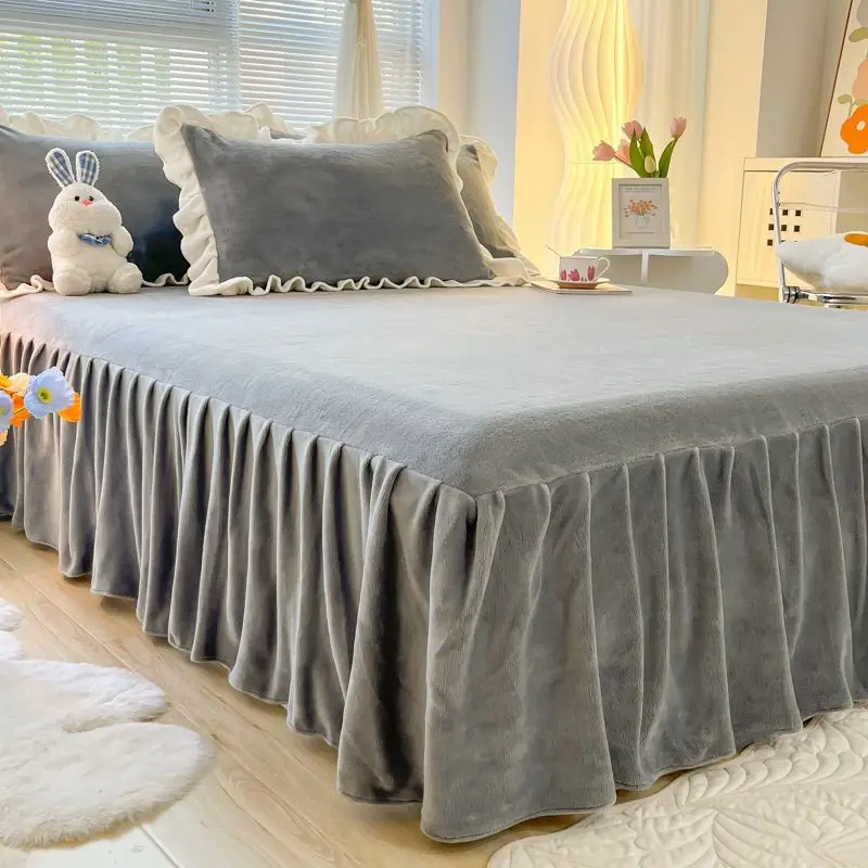 Winter Warm Velvet Bed Skirt Thicken Flannel Elastic Mattress Protector Cover Double Fitted Bed Sheet Queen King Size Bed Cover
Winter Warm Velvet Bed Skirt Thicken Flannel Elastic Mattress Protector Cover Double Fitted Bed Sheet Queen King Size Bed Cover
