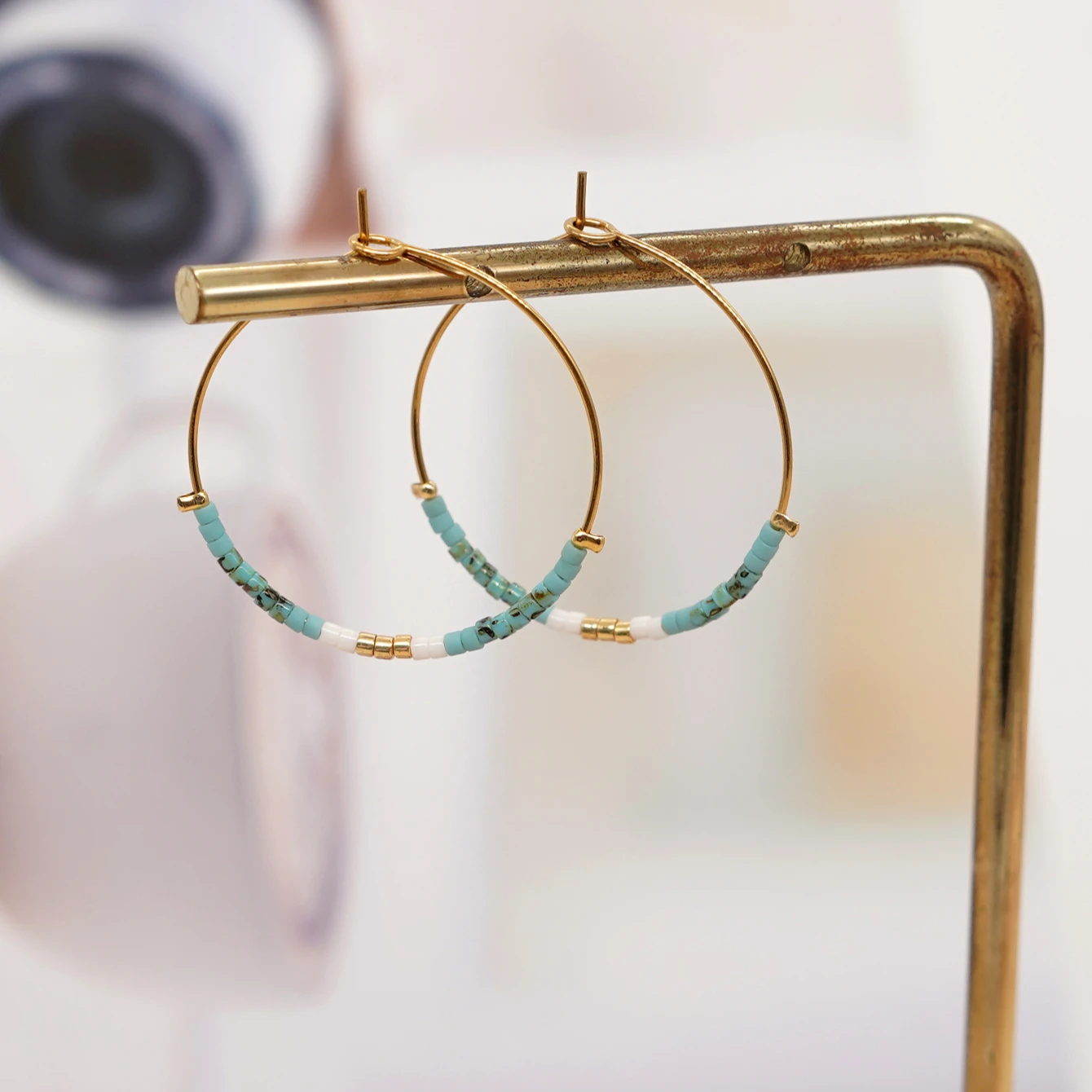 

YASTYT Hoop Earrings For Women 316L Stainless Steel Earing Miyuki Bead Handmade Boho Jewelry New In Fashion