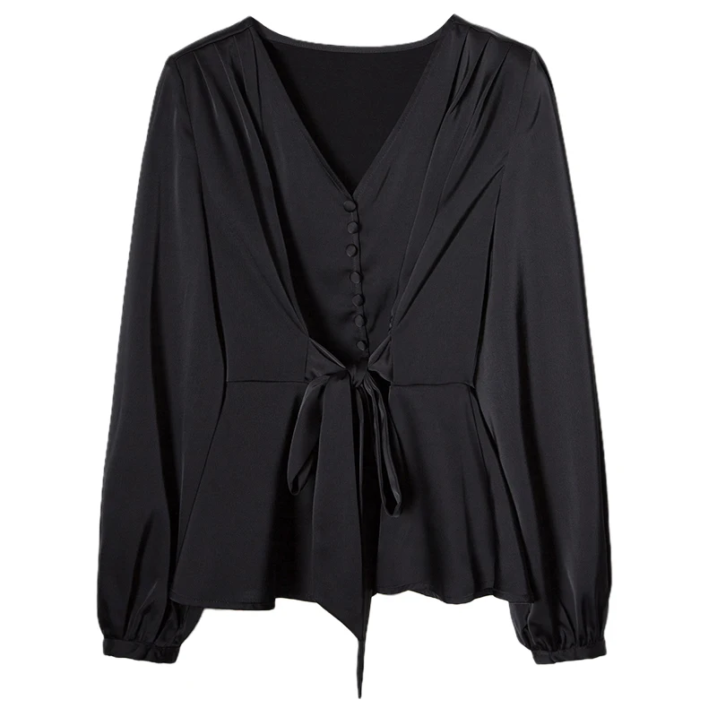Loose Shirt Spring Blouses Women Elegant Solid Black V-neck Button Bow Shirts 2022 Fashion Long Sleeve Tops Lady Clothing 20395
Loose Shirt Spring Blouses Women Elegant Solid Black V-neck Button Bow Shirts 2022 Fashion Long Sleeve Tops Lady Clothing 20395