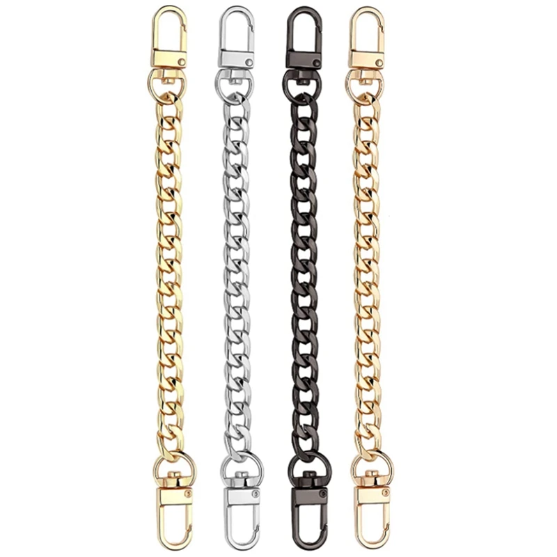 4 Pieces Purse Chain Strap DIY Flat Chain Strap Purse Strap Extender Handle Bag Accessories Charms Decoration for Purse
4 Pieces Purse Chain Strap DIY Flat Chain Strap Purse Strap Extender Handle Bag Accessories Charms Decoration for Purse