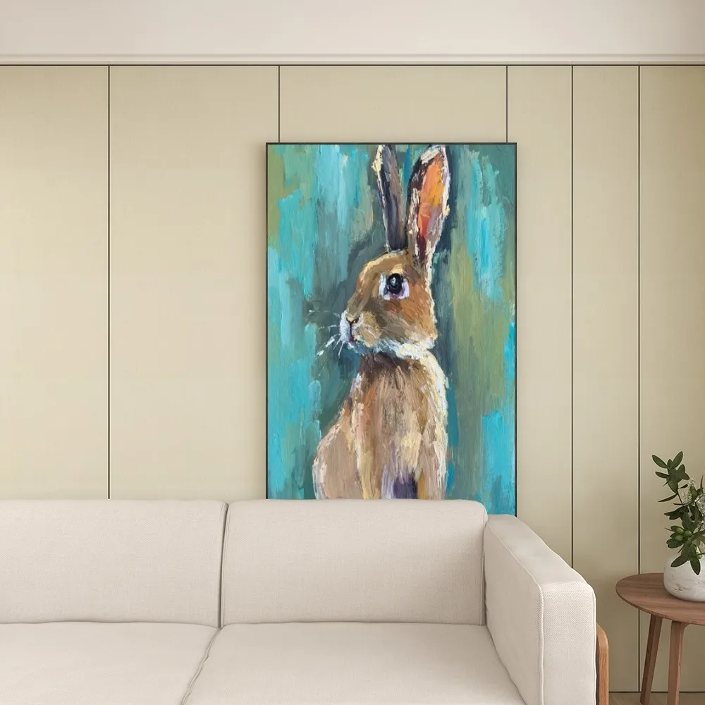Rabbit Oil Painting 100% Handmade Oil Painting Art Living Room Home Decor Wall Art
Rabbit Oil Painting 100% Handmade Oil Painting Art Living Room Home Decor Wall Art