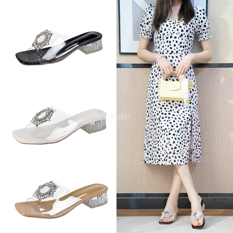 2022 New PVC Transparent High Heels Square Toe Slippers Pumps Women Mules crystal Lady Slippers Slides Shoes for Women Size 43
2022 New PVC Transparent High Heels Square Toe Slippers Pumps Women Mules crystal Lady Slippers Slides Shoes for Women Size 43
