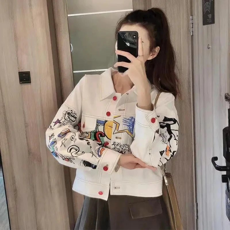 DenimJacket Women's ins, Fashionable AndPersonalized Graffiti Work Jacket, Loose Korean College Style, ExplosiveStreet Women's
DenimJacket Women's ins, Fashionable AndPersonalized Graffiti Work Jacket, Loose Korean College Style, ExplosiveStreet Women's