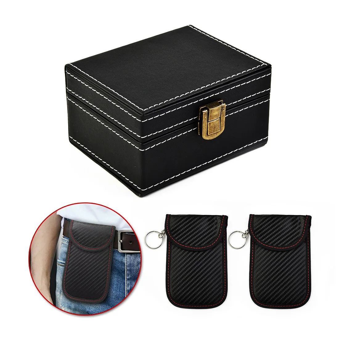 1Set Car Key Signal Blocker Wooden Faraday Box PU Leather Signal Blocker Pouch RFID Security Anti Theft Key Bag Radiation-Proof
1Set Car Key Signal Blocker Wooden Faraday Box PU Leather Signal Blocker Pouch RFID Security Anti Theft Key Bag Radiation-Proof