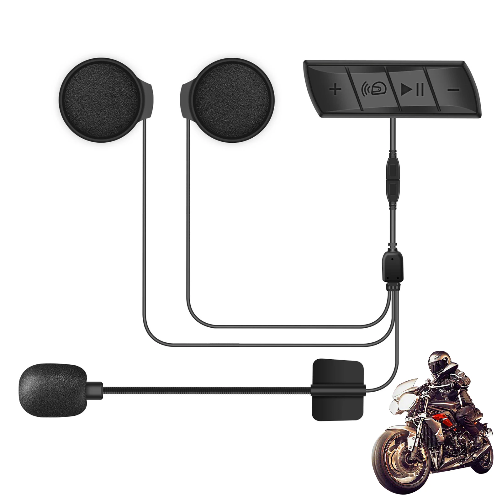 Motorcycle Helmet Headset Wireless Hands-free Call Kit Stereo Anti-interference Waterproof Music Player Speaker Intercom
Motorcycle Helmet Headset Wireless Hands-free Call Kit Stereo Anti-interference Waterproof Music Player Speaker Intercom
