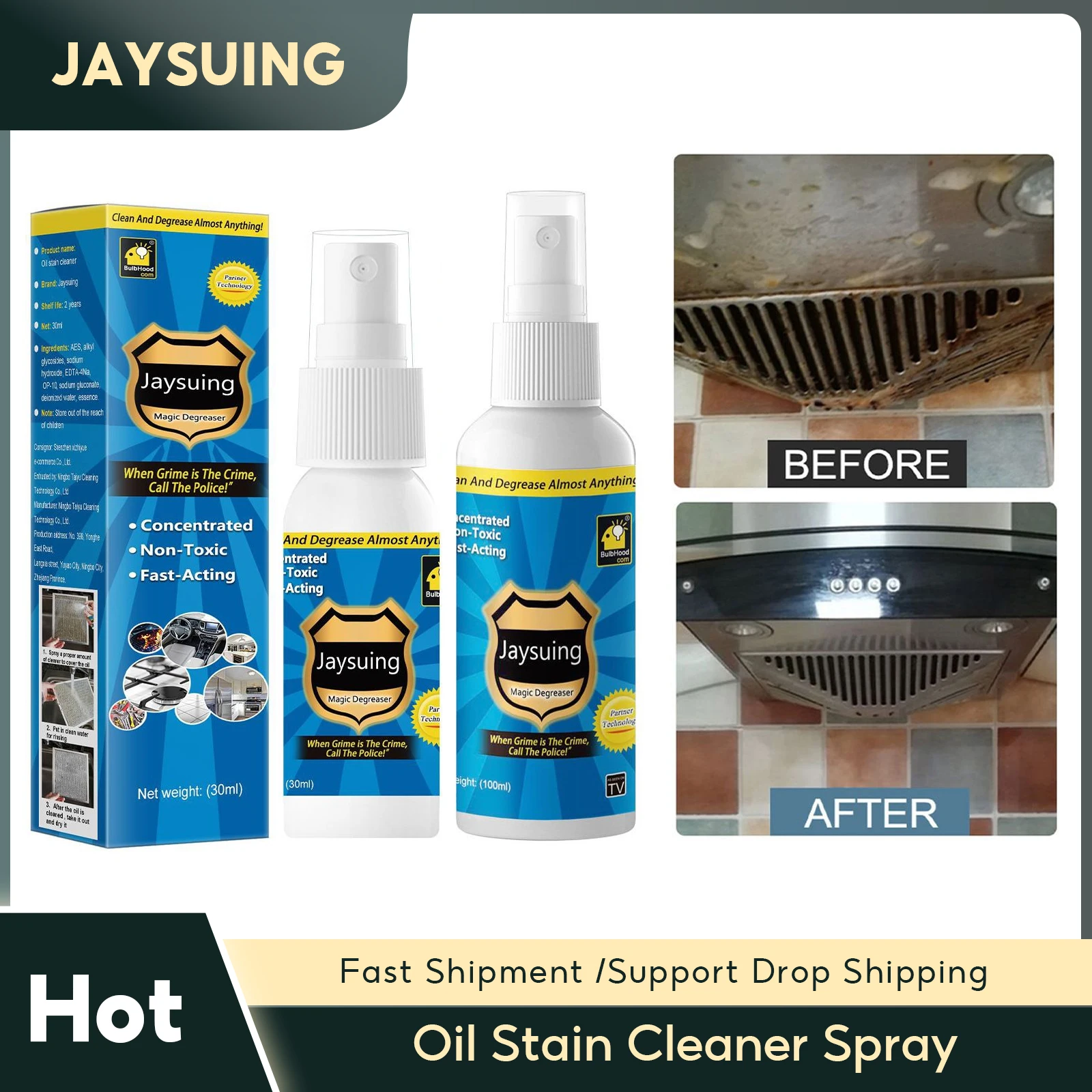 Средство для удаления пятен с масла, спрей для быстрого удаления пятен от жира, кухонная плита, мойка от ржавчины, мощное грязное очищение, в...
Средство для удаления пятен с масла, спрей для быстрого удаления пятен от жира, кухонная плита, мойка от ржавчины, мощное грязное очищение, в...