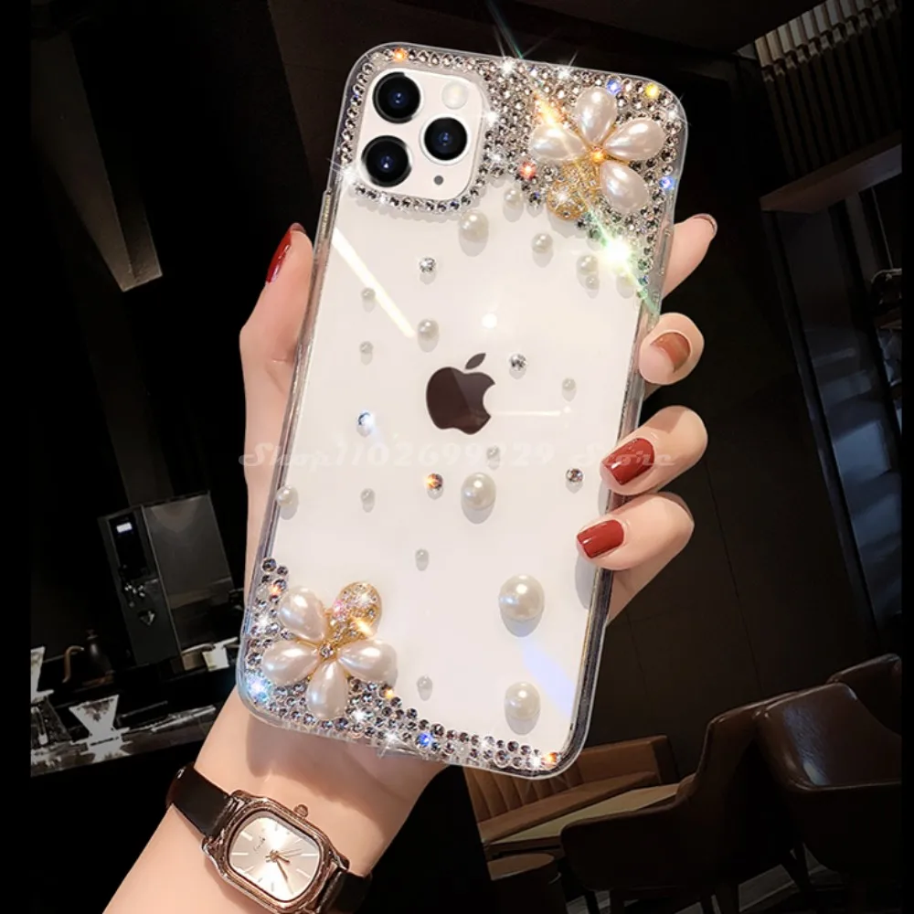 Bling Diamond Pearl Flower Phone Case For iPhone 14 13 12 11 Pro MAX Mini X XR XS + 7 8 Plus Back Cover
Bling Diamond Pearl Flower Phone Case For iPhone 14 13 12 11 Pro MAX Mini X XR XS + 7 8 Plus Back Cover