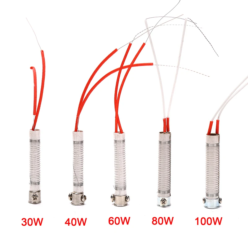 

1PC 220V 30W 40W 60W 80W 100W Durable Soldering Iron Core External Heat Heating Element Replacement Weld Equipment Welding Tool