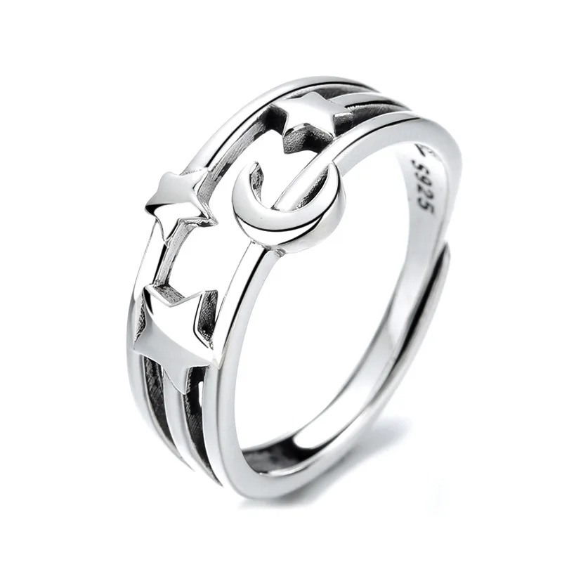 Stars Moon Japanese Korean Vintage 925 Sterling Silver Ring Small Fragrance Wind Star Opening Ring Girlfriend Gift
Stars Moon Japanese Korean Vintage 925 Sterling Silver Ring Small Fragrance Wind Star Opening Ring Girlfriend Gift