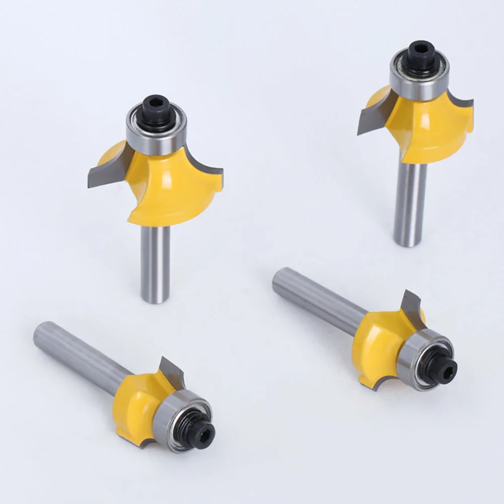 Woodworking Power Tool Parts 4pc 6mm Shank Corner Round Over Router Bit Alloy With Bearing For Wood Slotting Tenon Joint Machine
Woodworking Power Tool Parts 4pc 6mm Shank Corner Round Over Router Bit Alloy With Bearing For Wood Slotting Tenon Joint Machine