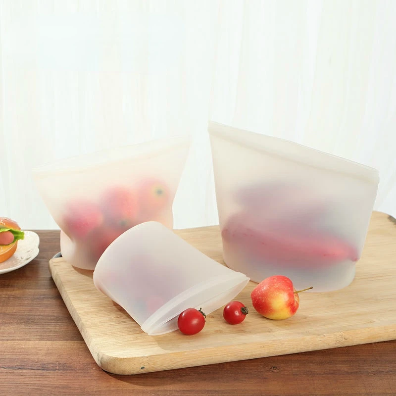 Repeatable Silica Gel Food Grade Fresh-keeping Bag Household Fruit Vegetable Refrigerator Sealing Bag Microwave Oven Available 
Repeatable Silica Gel Food Grade Fresh-keeping Bag Household Fruit Vegetable Refrigerator Sealing Bag Microwave Oven Available