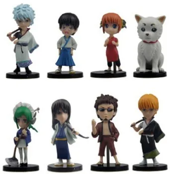 

6cm 8pcs Silver Soul GINTAMA Figure Banpresto DX Vol.1 Sakata Gintoki Action Figure PVC Collectible Model Toys Gifts for Kids