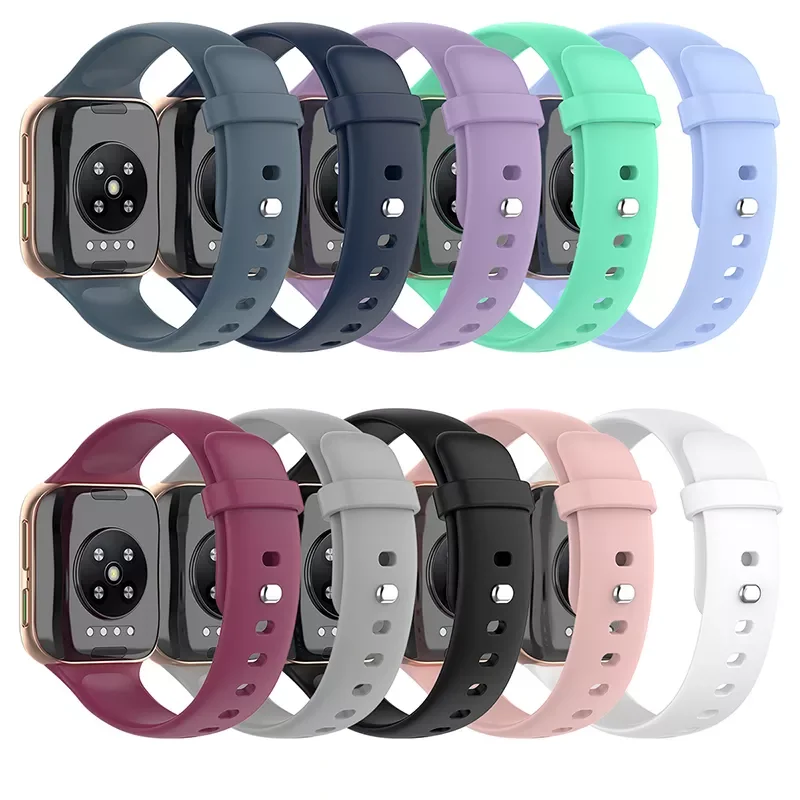 Ремешок силиконовый для часов Oppo Watch 41 мм 46 мм, мягкий цветной спортивный браслет для часов Oppo 46 мм, 2022
Ремешок силиконовый для часов Oppo Watch 41 мм 46 мм, мягкий цветной спортивный браслет для часов Oppo 46 мм, 2022