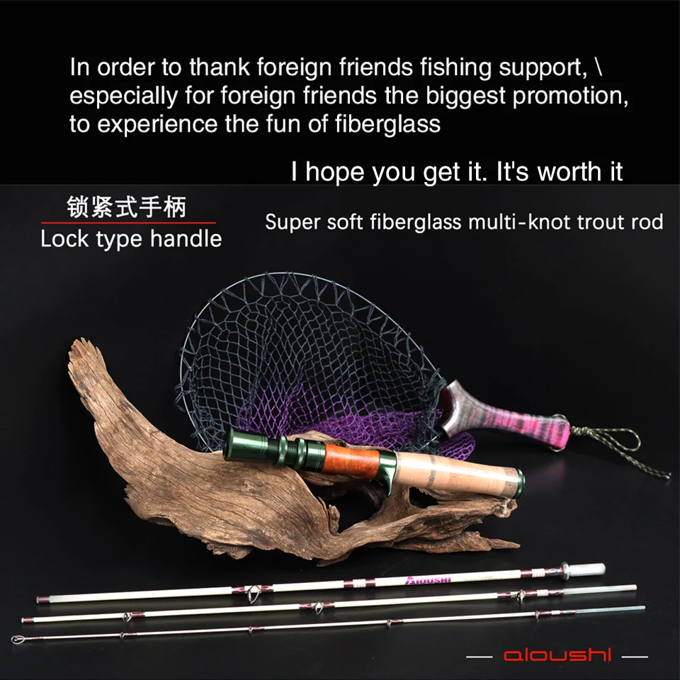 New locking type 1.45m 4-section FRP trout rod, convenient to travel and carry, super soft and light, multi-purpose ejection rod
New locking type 1.45m 4-section FRP trout rod, convenient to travel and carry, super soft and light, multi-purpose ejection rod