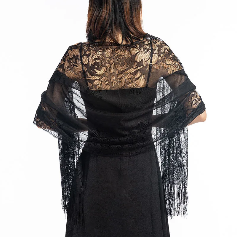 Women Solid Party Evening Lace Shawl Scarf Elegant Lace Sheer Hollow Tassel Scarves Wraps Foulard Femme Mesh Yarn Wedding Shawl
Women Solid Party Evening Lace Shawl Scarf Elegant Lace Sheer Hollow Tassel Scarves Wraps Foulard Femme Mesh Yarn Wedding Shawl