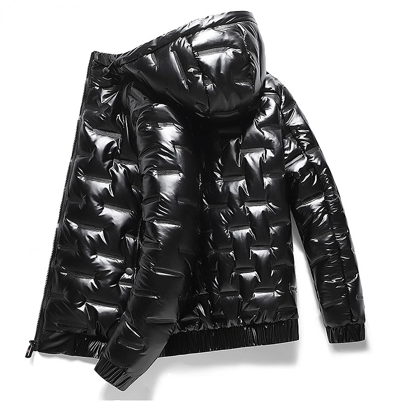 Winter Hooded Parkas Men Windbreaker Fashion Thermal Coats Mens Thick Warm Glossy Black Jackets Outwear Men's Clothings
Winter Hooded Parkas Men Windbreaker Fashion Thermal Coats Mens Thick Warm Glossy Black Jackets Outwear Men's Clothings