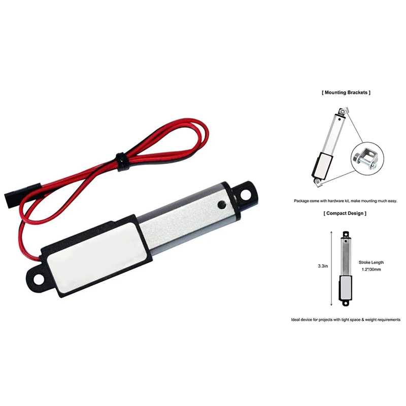 12V DC Waterproof IP54 Mini Linear Actuator 100 mm Stroke Electric Linear Motor Window Opener
12V DC Waterproof IP54 Mini Linear Actuator 100 mm Stroke Electric Linear Motor Window Opener