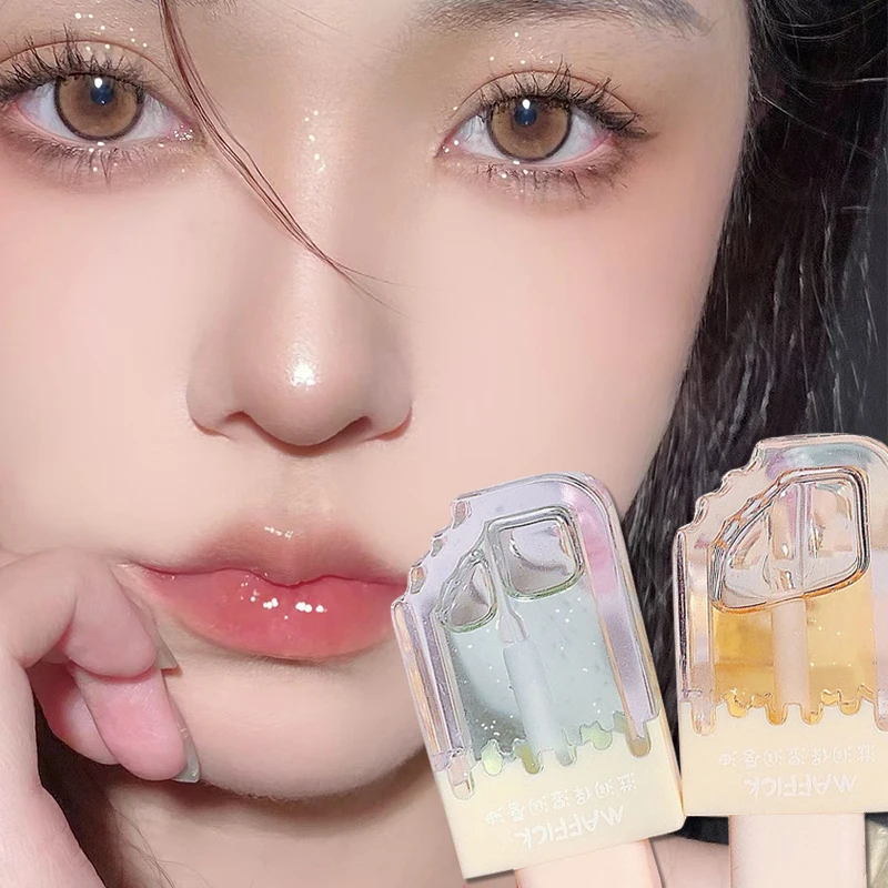 Transparent Ice Cream Lip gloss Mirror Moisturizing Lip Glaze Glitter Liquid Lip Oil Fruit Taste Lip Tint Korea Beauty Cosmetics
Transparent Ice Cream Lip gloss Mirror Moisturizing Lip Glaze Glitter Liquid Lip Oil Fruit Taste Lip Tint Korea Beauty Cosmetics