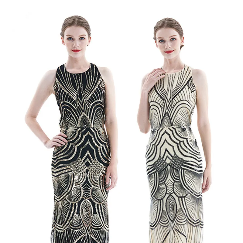 Women Gold Party Dress Robe Femme 1920s Great Gatsby Flapper Sequin Fringe Long Dress Vestido Summer Art Deco Retro Black Dress
Women Gold Party Dress Robe Femme 1920s Great Gatsby Flapper Sequin Fringe Long Dress Vestido Summer Art Deco Retro Black Dress
