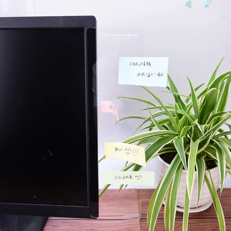 Computer Moniter Side Memo Pad Board Card Holder Note Board Transparent Plastic Adhesive Board
Computer Moniter Side Memo Pad Board Card Holder Note Board Transparent Plastic Adhesive Board