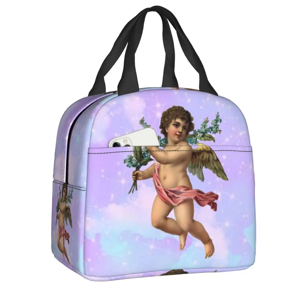 Теплоизолированный Ланч-бокс Cherub с изображением эстетических ангелов, детский школьный Ланч-бокс для пикника 
Теплоизолированный Ланч-бокс Cherub с изображением эстетических ангелов, детский школьный Ланч-бокс для пикника