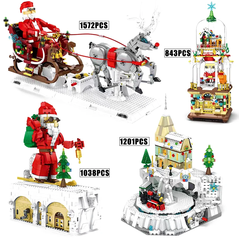 Idea Series Snowman Santa Claus Ride Reindeer Building Blocks Christmas Village Church Bricks Model Toys For Kid Birthday Gift
Idea Series Snowman Santa Claus Ride Reindeer Building Blocks Christmas Village Church Bricks Model Toys For Kid Birthday Gift