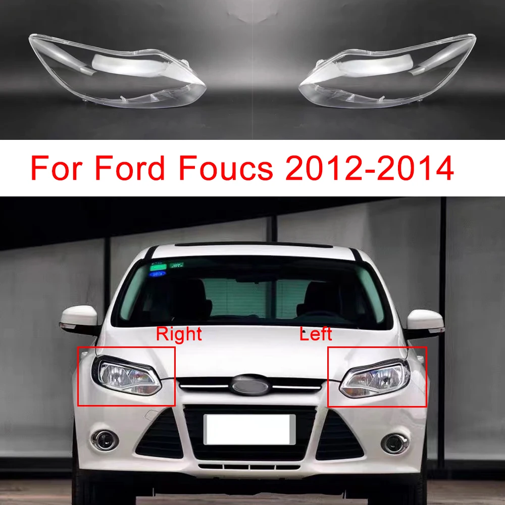 Для Ford Focus 2012-2014 крышка фары прозрачный стеклянный абажур линзы для фар маски