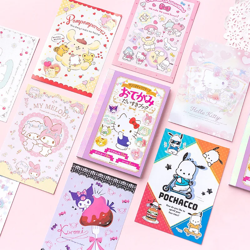 Kawaii Sanrioed Anime Cartoon series mymelody Kuromi Cinnamoroll cute fashion Girl Heart Sticker Book Hand Ledger Material
Kawaii Sanrioed Anime Cartoon series mymelody Kuromi Cinnamoroll cute fashion Girl Heart Sticker Book Hand Ledger Material