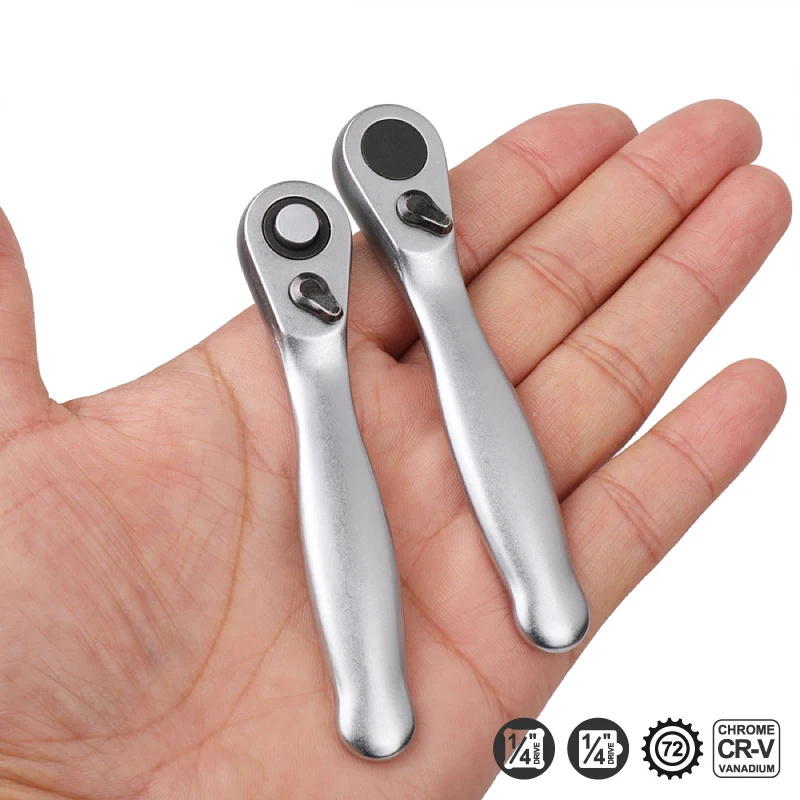 Mini 1/4" Ratchet Socket Wrenches Screwdriver Hex Torque Wrenches Set Quick Socket Wrench and Screwdriver 72 Teeth
Mini 1/4" Ratchet Socket Wrenches Screwdriver Hex Torque Wrenches Set Quick Socket Wrench and Screwdriver 72 Teeth