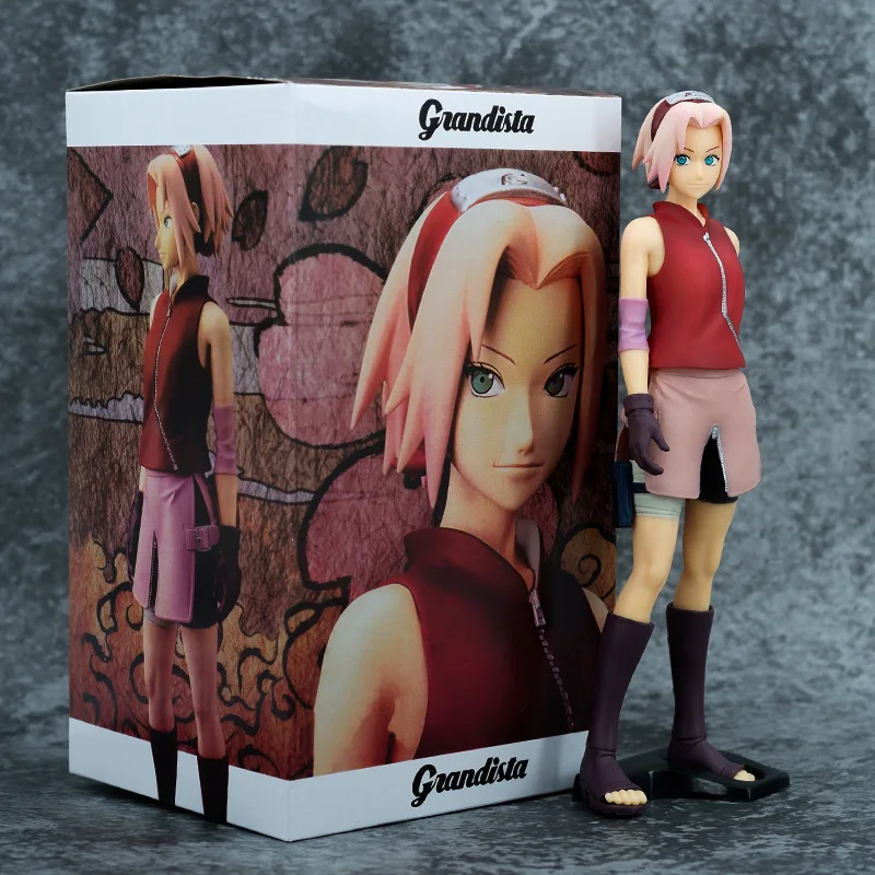 

26cm Naruto Figure Anime Shippuden Haruno Sakura Action Figure Standing Position Model Toys Collection Dolls Children Gifts