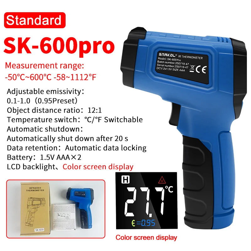 SNAKOL T600 Инфракрасный термометр
SNAKOL T600 Инфракрасный термометр