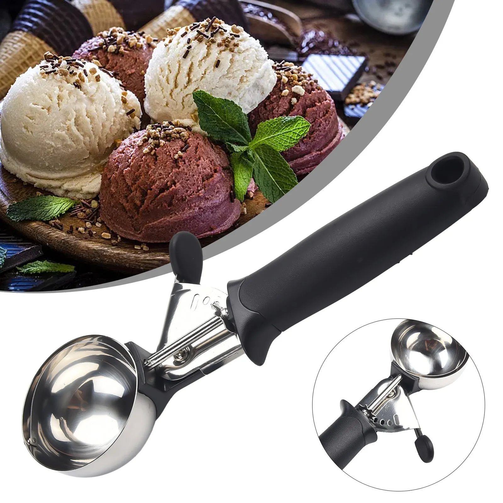 Ice Ball Maker Ice Cream Spoon 1x 21.5*6cm Batter Easy To Hold Fruit Household Gadgets Long Handle Comfortable
Ice Ball Maker Ice Cream Spoon 1x 21.5*6cm Batter Easy To Hold Fruit Household Gadgets Long Handle Comfortable