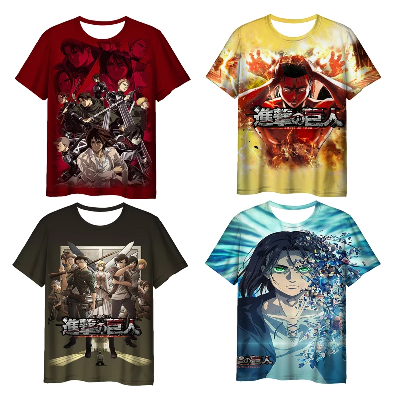 Attack on Titan 3D Short-sleeved Advanced Basic Summer Versatile Trend Mikasa Eren Hot Men's T-shirt Bottoming Tops Simple Cas
Attack on Titan 3D Short-sleeved Advanced Basic Summer Versatile Trend Mikasa Eren Hot Men's T-shirt Bottoming Tops Simple Cas