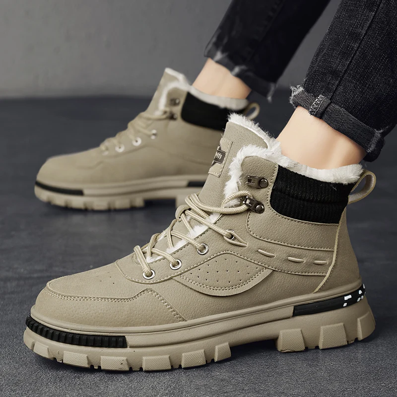 2023 New Men Leather Ankle Boots Fashion Motorcycle Warm Short Plush Modern Military Boots for Men Winter Boots Lace-Up Boots
2023 New Men Leather Ankle Boots Fashion Motorcycle Warm Short Plush Modern Military Boots for Men Winter Boots Lace-Up Boots