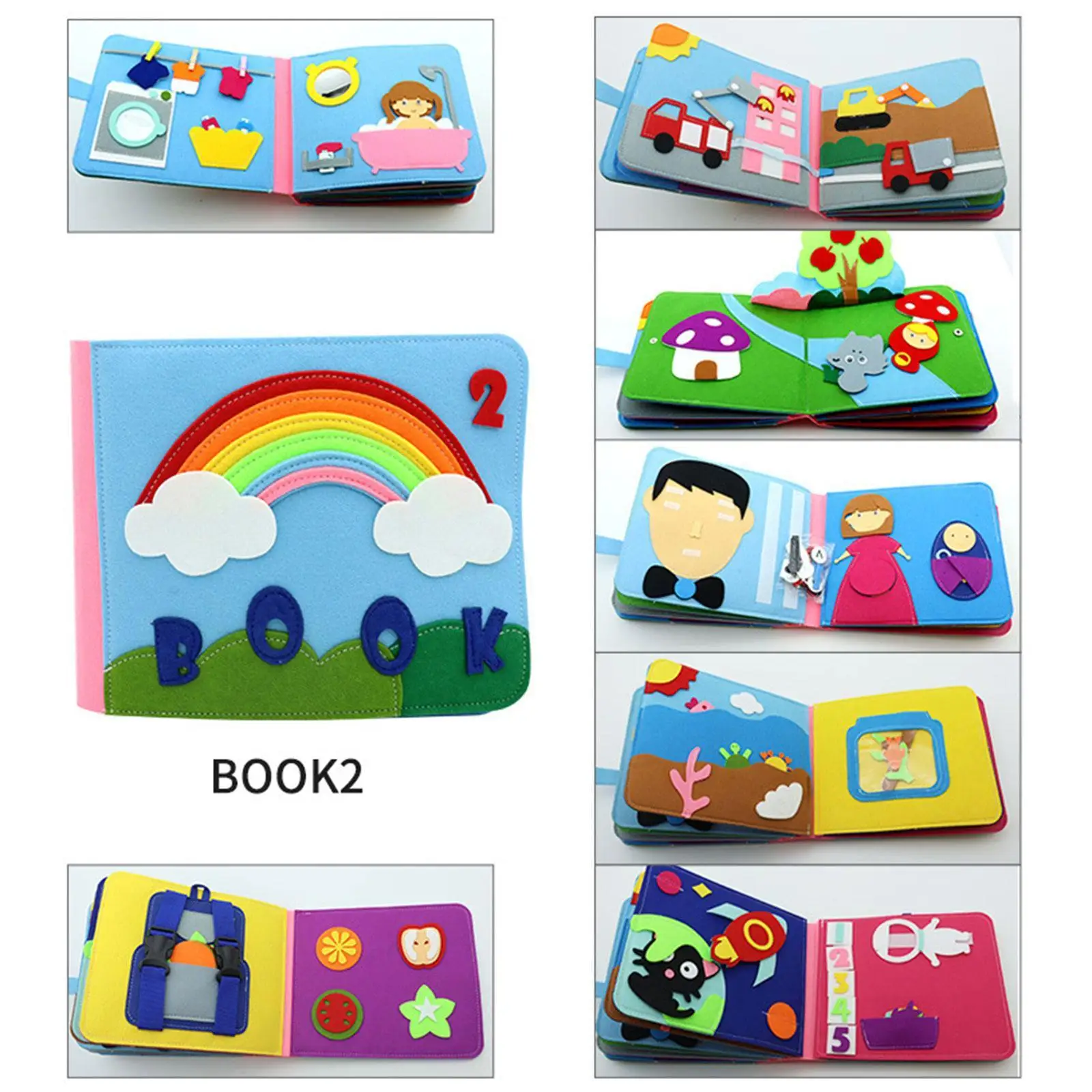 Montessori Cloth Book Baby Cloth 3D Toddlers Story Early Learning Parent-child Interactive Knowledge Developing Toys
Montessori Cloth Book Baby Cloth 3D Toddlers Story Early Learning Parent-child Interactive Knowledge Developing Toys